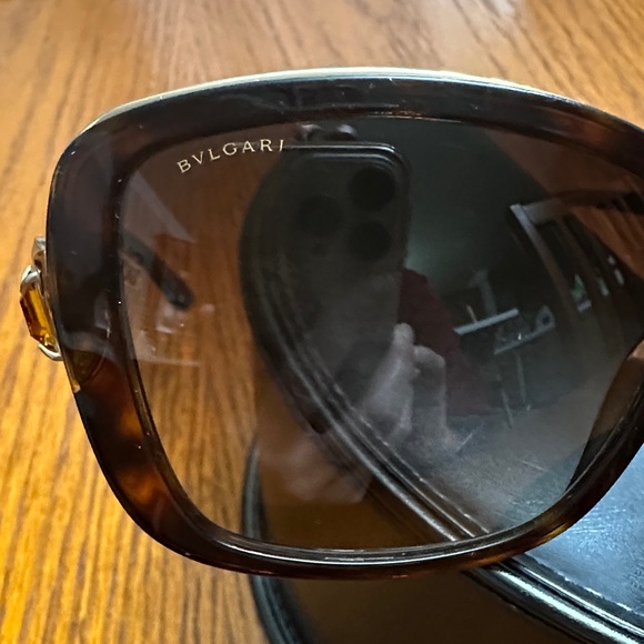 ⭐️BVLGARI 6060-B Vintage Butterfly Amber Swarovski Tortoise, Gradient Sunglasses - Picture 10 of 16